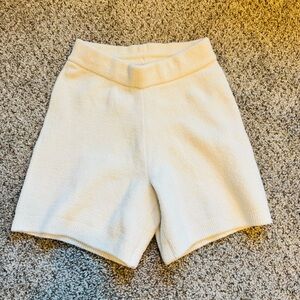 SKIMS NWT Cozy Knit Bouclé Short Bone Cream Ivory Lounge‎ XS Kim Kardashian